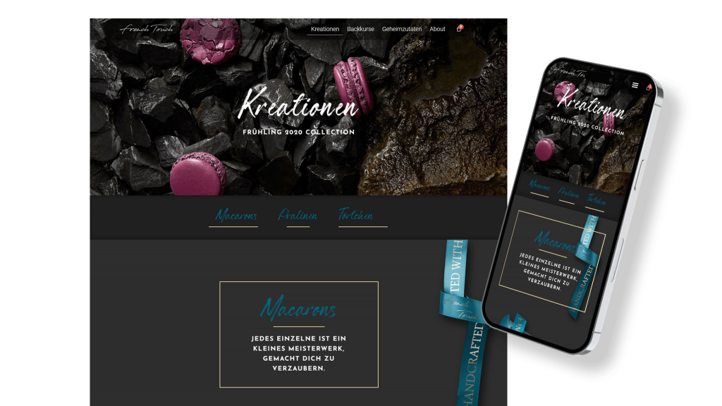 Onlineshop von French Touch auf Laptop und Smartphone